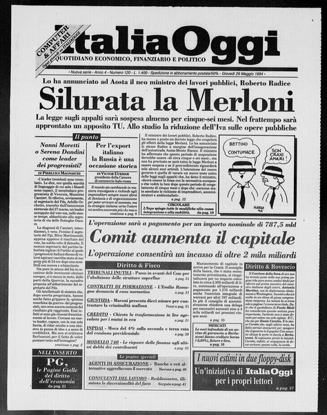 Italia oggi : quotidiano di economia finanza e politica